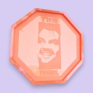Heres Johnny Halloween Silicone Mould The Shining Horror Movie Sign Spooky Resin Mould 5MM Depth Mould