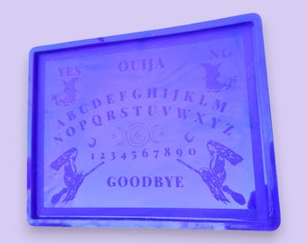 Molde de silicone para tabuleiro Ouija de bruxa Molde para tabuleiro de espírito assustador Resina de bruxa 5 mm de profundidade