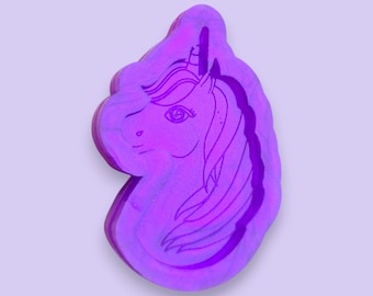 Unicorn Head Silicone Mould: Kawaii Resin Necklace, Charm