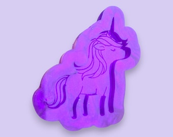 Unicorn Silicone Mould, Kawaii Resin Necklace Charm
