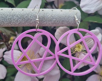 Heartagram earrings deals