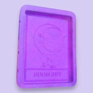 Keyring Size The Moon Tarot Card Silicone Mould for Resin Casting Mold Making