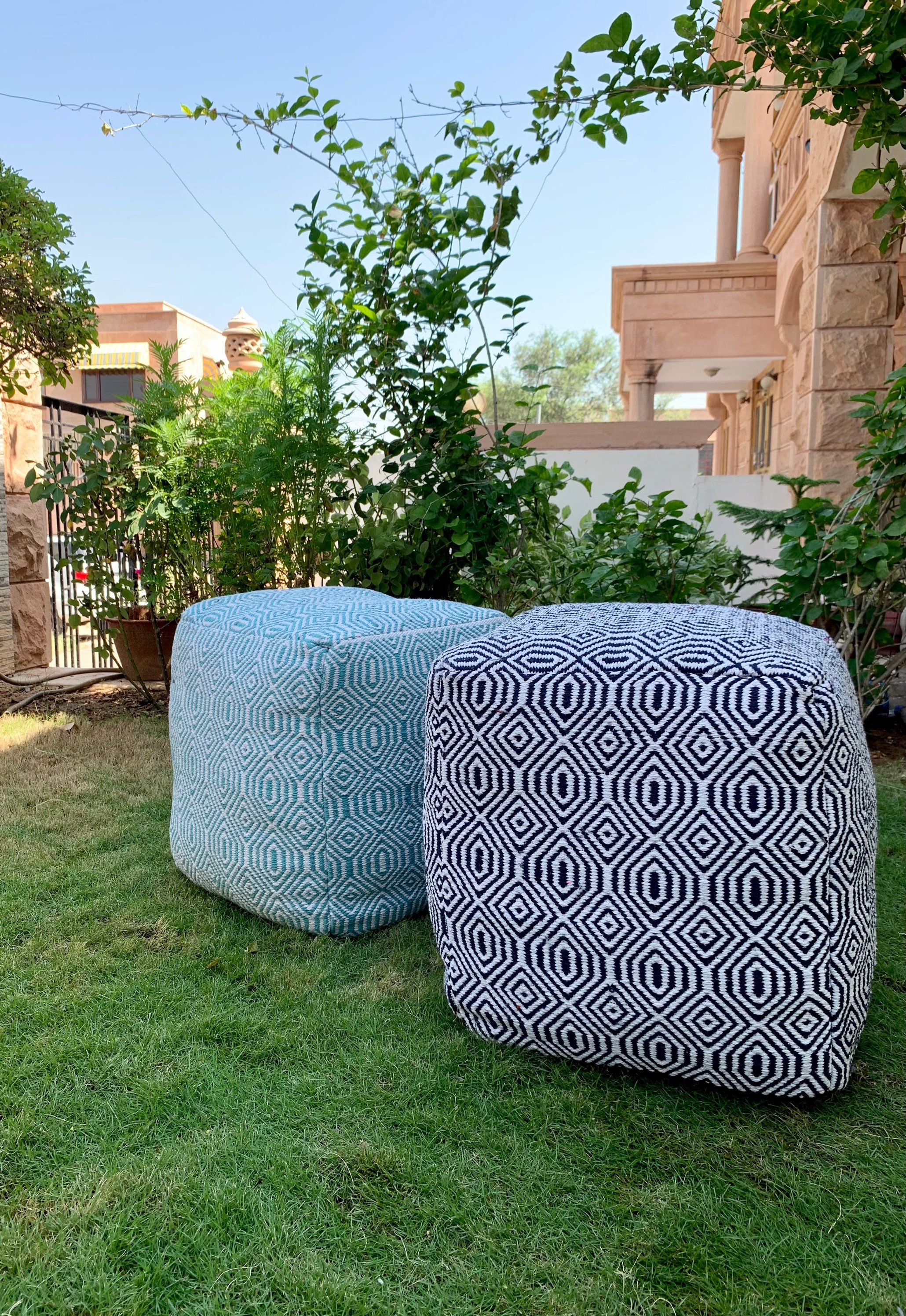 COVER ONLY square pouf cover 16 x 16 Ottoman poufBoho Decor Etsy