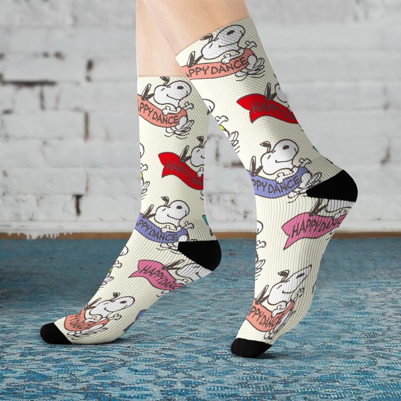 Christmas Socks Snoopy Sublimation Socks The Peanuts Etsy