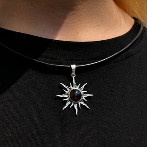 Sun Star Pendant| Sun Silver 925 with Stone| Charm Sun Pendant| Gift Jewelry
