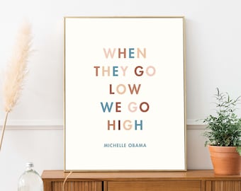 Michelle Obama Quote Art Print, Trendy Wall Decor (Digital Download)