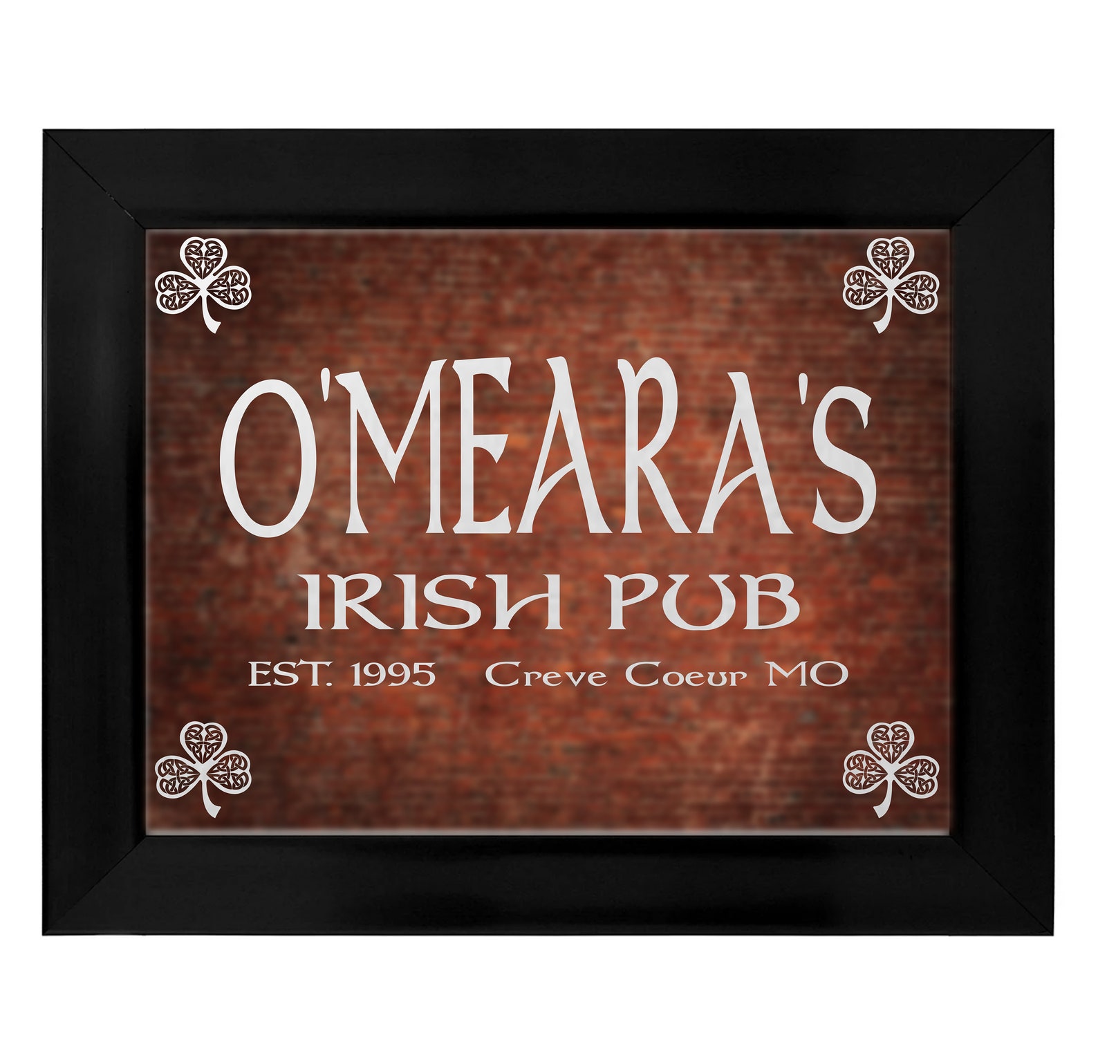 8x10 Etched Irish Pub Mirror No Frame Custom Bar Mirror Etsy