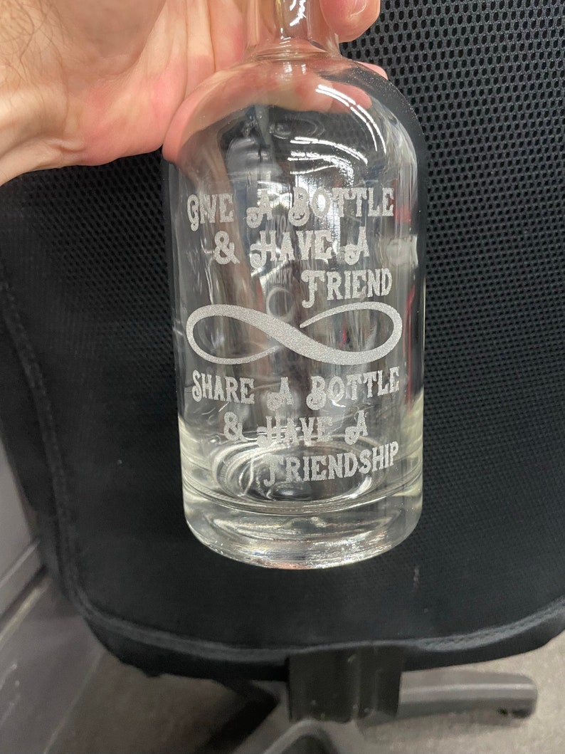 Infinity Bottle Decanter Engraved Set 750ml Etched Glass for Etsy