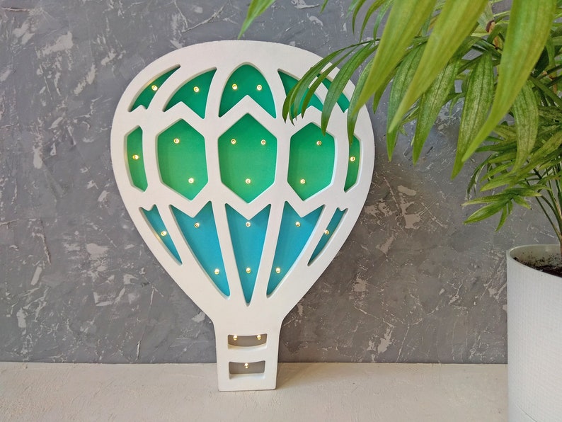 Holz Heißluftballon Baby Nachtlampe mit LED-Leuchten für | Etsy