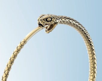 Sterlingzilveren ouroboros-slangoorbellen: slangensieraden