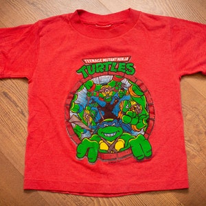 90s Teenage Mutant Ninja Turtles T-Shirt, Kids/Youth, Vintage TMNT Sewer Graphic Tee, Mirage