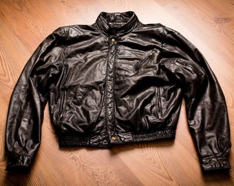 70s Fidelity Leathers Cafe Racer Jacket, Vintage, Broken In, Biker, Punk, Genuine Leather, Rock and Roll, Motorcycle