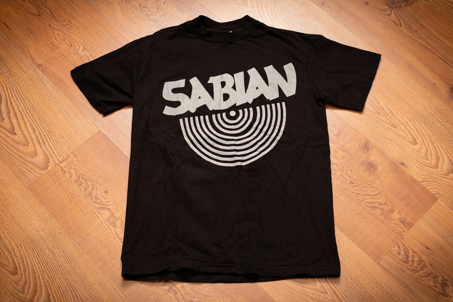 90s Sabian Cymbals Logo Tshirt, S, Vintage Tee, Drums, Rock Drummer
