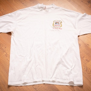 80s NYPD New York&#39;s Finest T-Shirt, L, Vintage Tee, NY City Police Department, Embroidered Seal Shield Crest, NYC