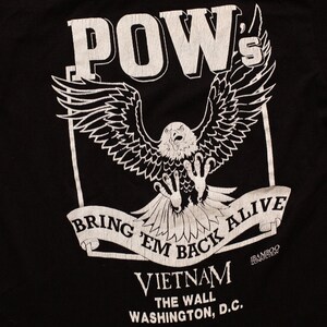 80s Vietnam Pows Eagle T-shirt, Bring Em Back Alive, Vintage Military