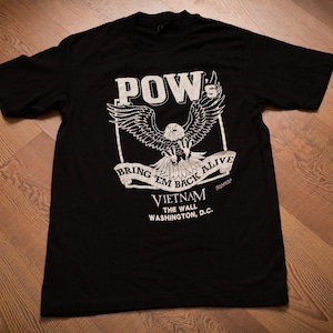 80s Vietnam Pows Eagle T-shirt, Bring Em Back Alive, Vintage Military