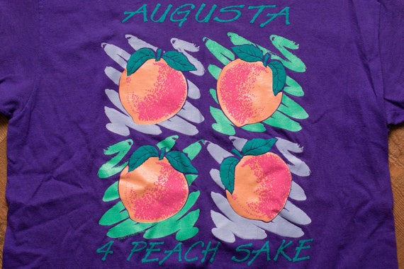 1990 Augusta Georgia Peaches T-Shirt, M, 4 Peach … - image 2