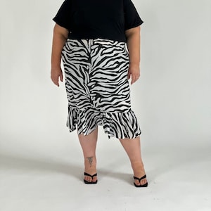 Zebra print skirt uk hot sale