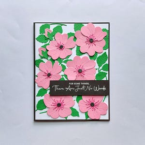 Handmade Sympathy Card: Embossed Condolences, Thinking of You