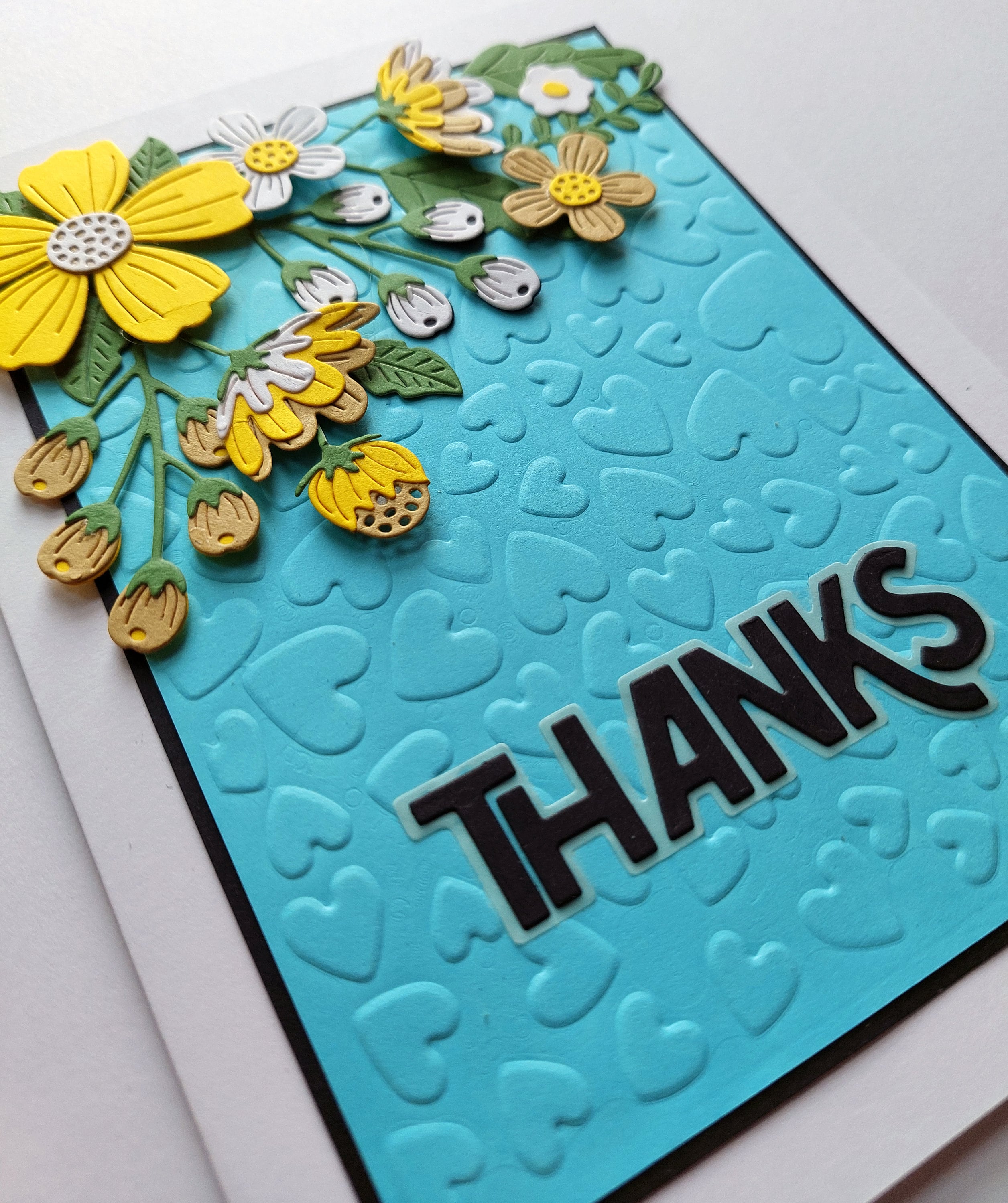 Thank You - Flower Art Handmade Paper Greeting Card 61