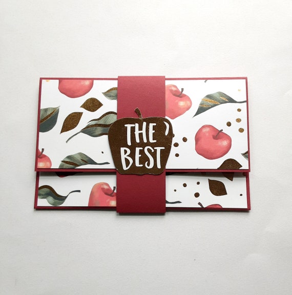 apple gift card sleeve Easy Teacher Gift: Holder Perfect for any holiday Handmade Apple Gift Card Holder: