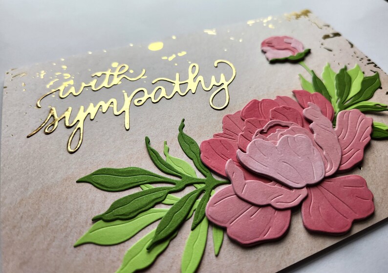 With Sympathy Card, Sympathy, Condolences, so Sorry, Handmade, Greeting