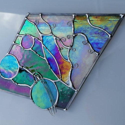Cosmo galaxy shops suncatcher space, made from stained glass