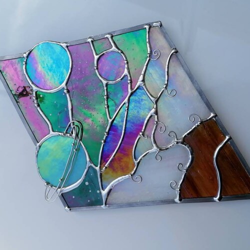 Cosmo galaxy shops suncatcher space, made from stained glass