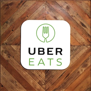 For Uber Eats Brand Exposure One Small Car Magnet Sign 9&quot;x9&quot; Food Delivery Driver Magnetic Rear Tail Side Doors Vehicle Signage Recognition