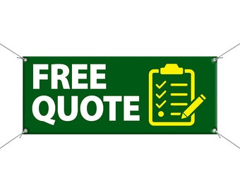 5ft x 2ft FREE QUOTE Generic Vinyl Banner Sign Shop Office Business Signage FREE Shipping