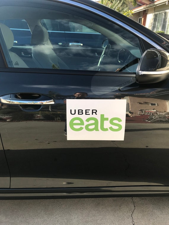 Uber Eats And Car Insurance Pair 2 Of Uber Eats Logo Car Magnet Signs 9x12 | Etsy