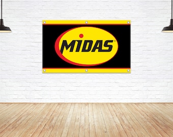 MIDAS Automotive Services Vinyl Banner: Mechanic Shop Decor