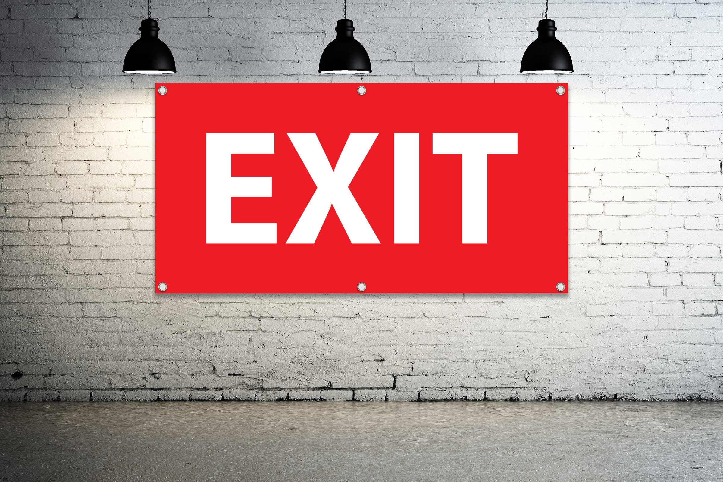 EXIT Vinyl Banner Sign: Event Signage, Choose Color & Size - Etsy