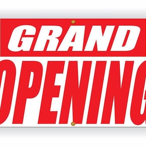 GRAND OPENING Generic Vinyl Banner Sign Store Retail Business Restaurant Vendor Shop Signage