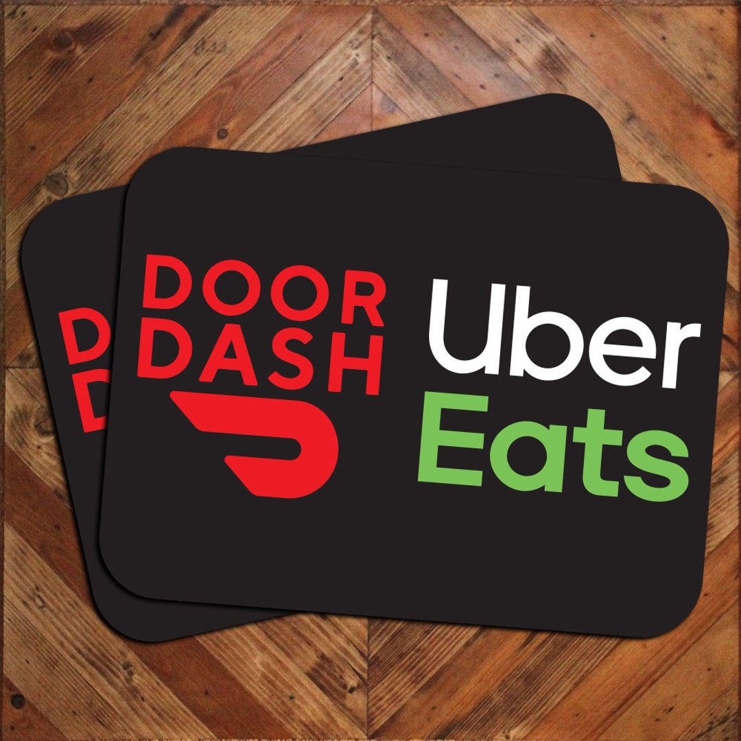 For Doordash and Uber Eats Brand Exposure Combo Logos 2 Car 9