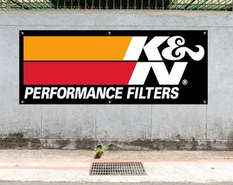 K&N Performance Filters Vinyl Banner: Auto Shop Garage Decor