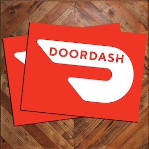 Per l'esposizione del marchio DOORDASH, coppia di cartelli magnetici per auto da 9"x12" o 12"x18" per app per conducenti di consegne di cibo, segnaletica di riconoscimento delle portiere dei veicoli