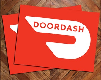 DoorDash Car Magnet Signs: Food Delivery Vehicle Recognition (Pair)