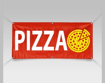 Pizza Vinyl Banner Sign: Restaurant Food Vendor Display