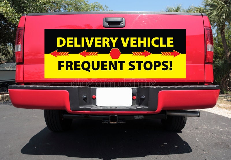 This Vehicle Makes Frequent Stops. Signage. Waterproof Vinyl Sticker. Comes In Different Sizes - Foto 12