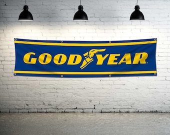Goodyear Tires Logo Vinyl Banner: Auto Garage Decor