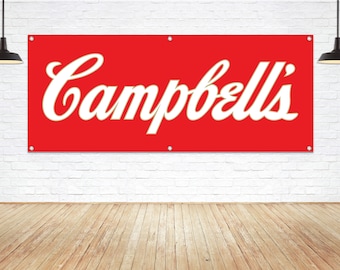 Campbell's Soup Vinyl Banner: Food Court Display, Classic Branding