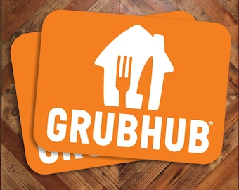 Grubhub Car Door Magnets: Food Delivery Advertising (Pair, 9"x12" or 12"x18")
