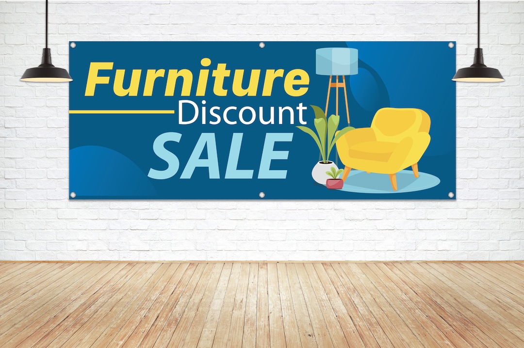 FURNITURE DISCOUNT SALE Generic Vinyl Banner Sign Home Store Shop Mall ...
