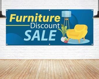 FURNITURE DISCOUNT SALE Generic Vinyl Banner Sign Home Store Shop Mall Signage Home and Garden Retail Stores Sales