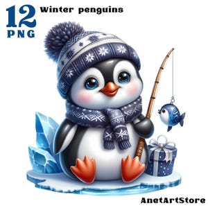 Imágenes prediseñadas de pingüinos, imágenes prediseñadas de pingüinos, divertido pingüino png, pingüino de Navidad, imágenes prediseñadas de Navidad, lindo pingüino, imágenes prediseñadas de pingüino divertido, pingüino de invierno
