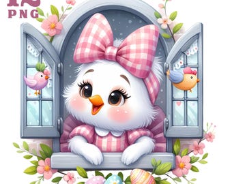 Chicken clipart Easter clipart Easter chicken png Easter chick clipart Easter duck clipart Easter illustration Easter design Easter stickers