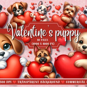 Dog sublimation, puppy png, valentine&#39;s day clip art, puppy in love, Sublimation design download, Digital design