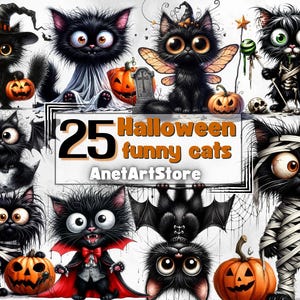 猫のクリップアート、面白い猫のpng、ハロウィーンのクリップアート、ハロウィーンの猫のpng、黒猫、猫好き、昇華デザインのダウンロード、デジタルデザイン