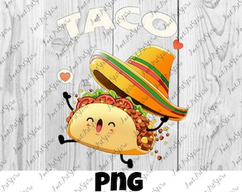 Taco PNG,  food png, summer png, digital print, Sublimation design download, Digital design